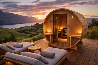 Perth Outdoor Sauna barrel exterior